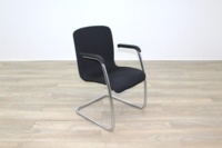 Black Fabric Meeting Chairs - Thumb 5
