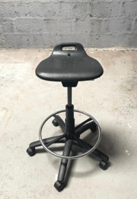 Black Draughtsman Chairs With Casters  - Thumb 3