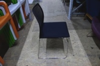 Connection Plastic Back And Fabric Seat Stacking Chairs - Thumb 3