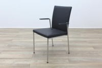 Brunner Grey Leather Meeting Chair - Thumb 3