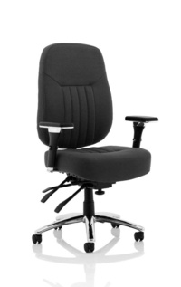 Barcelona Deluxe Black Fabric Operator Chair - Thumb 4