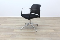 Boss Black Mesh Seat Black Fabric Seat Meeting Chair  - Thumb 3
