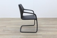 Brunner Dark Grey Leather Meeting Chair - Thumb 6