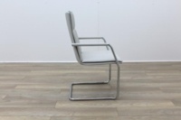 Brunner White Leather Meeting Chair - Thumb 6