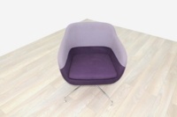 Brunner Light/Dark Purple Fabric Reception Tub Chair - Thumb 2