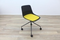 Brunner Black with Yellow Seat Meeting Chair - Thumb 5