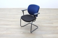 Orangebox Joy-06 Blue/Black Fabric Office Meeting Chairs - Thumb 3