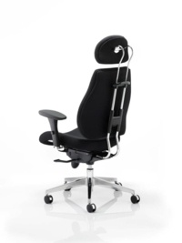 Chiro Plus Ergo Posture Chair Black With Arms With Headrest - Thumb 2