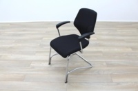 Giroflex Black Fabric Cantilever Office Meeting Chair - Thumb 4