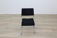 Brunner Black Velour Chrome Frame Meeting Chair - Thumb 4