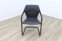 Brunner Dark Grey Leather Meeting Chair - Thumb 2