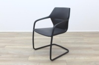 Brunner Dark Grey Leather Meeting Chair - Thumb 3