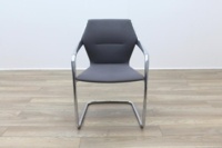 Brunner Grey Fabric Cantilever Meeting Chair - Thumb 4
