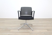 Boss Black Mesh Seat Black Fabric Seat Meeting Chair  - Thumb 4