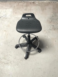 Black Draughtsman Chairs With Casters  - Thumb 2
