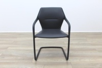 Brunner Dark Grey Leather Meeting Chair - Thumb 4