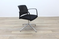 Boss Black Mesh Seat Black Fabric Seat Meeting Chair  - Thumb 6