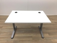 White Desk With Adjustable Frame  - Thumb 2