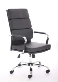 Advocate Executive Chair Black Soft Bonded Leather With Arms - Thumb 2