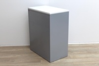 Side grey metal filing cabinets finish with wood top  - Thumb 4