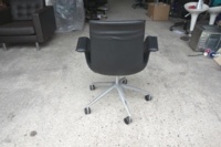 Knoll Black Leather Meeting Chair - Thumb 4