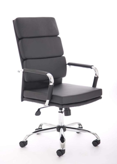 Advocate Executive Chair Black Soft Bonded Leather With Arms
