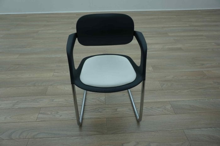 Allermuir A781 Black / White Office Stacking Meeting Chairs