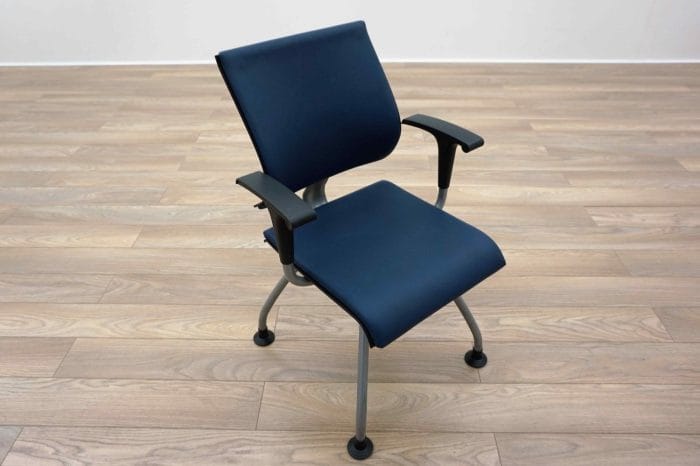 Ahrend Blue Leather Office Meeting Chairs