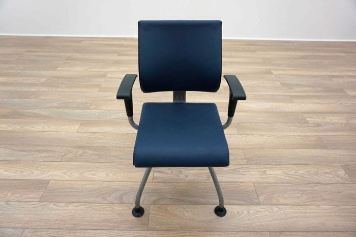 Ahrend Blue Leather Office Meeting Chairs