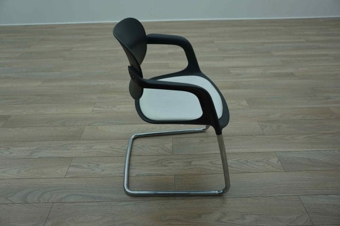 Allermuir A781 Black / White Office Stacking Meeting Chairs