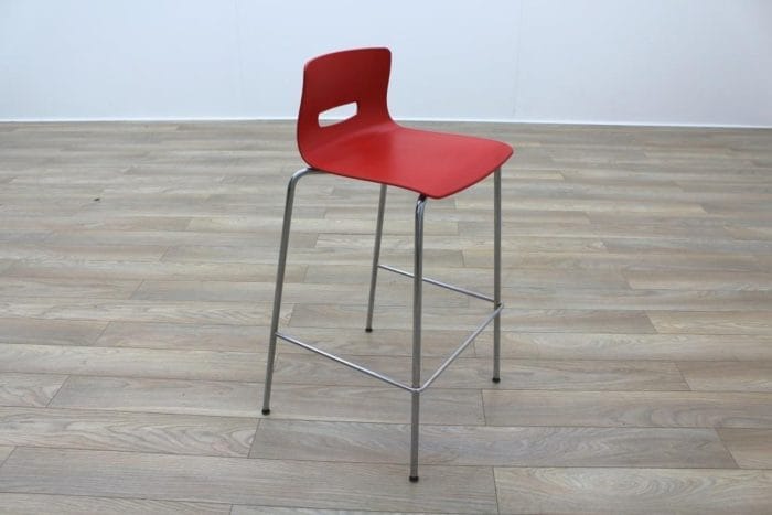 Allermuir CS585 Red Office Canteen Bar Stools