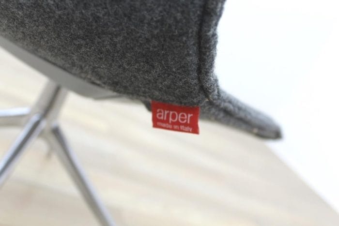 Arper Catifa 46 Grey Fabric Office Meeting Chairs