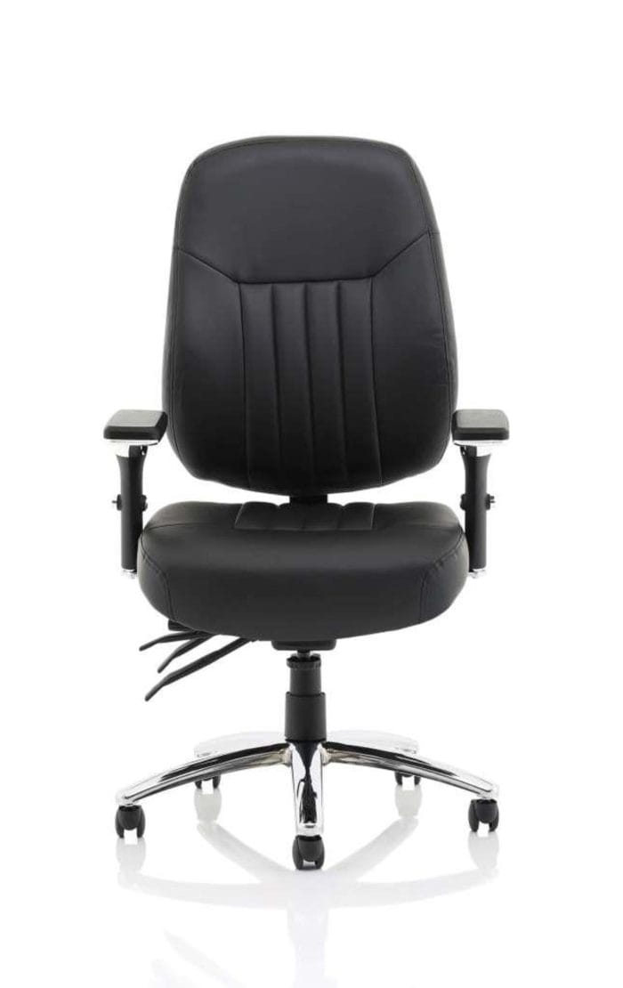 Barcelona Deluxe Black Leather Operator Chair