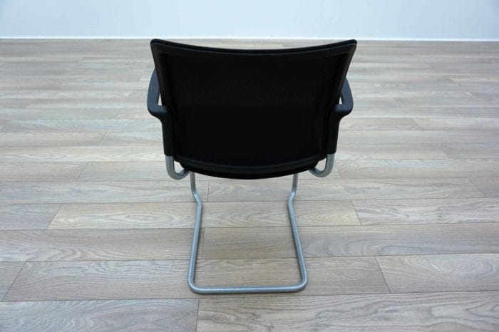 Black Mesh / Fabric Cantilever Office Meeting Chairs