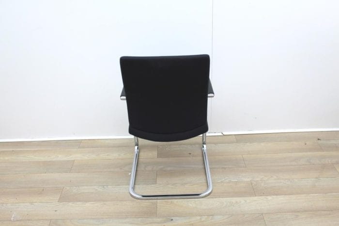 Black Meeting Chairs With Chrome Legs