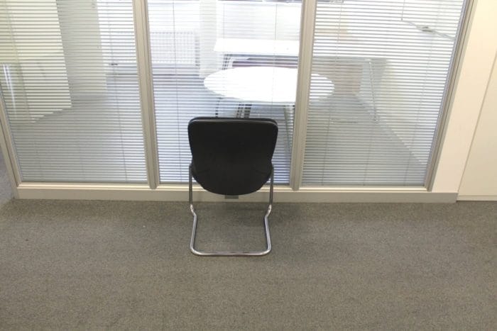 Small Black Fabric Meeting Chairs