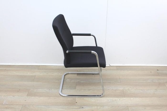 Black Meeting Chairs With Chrome Legs