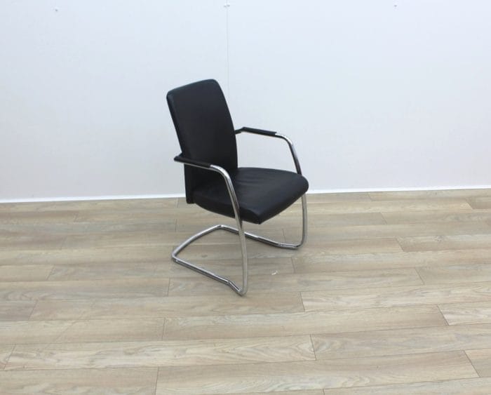 Black Leather Meeting Chairs