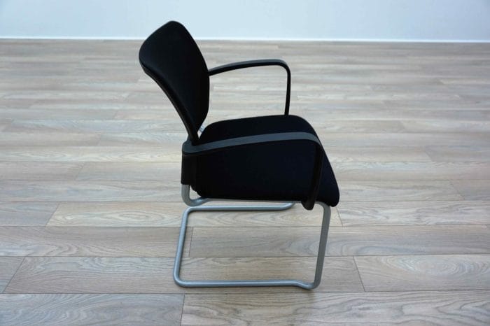 Black Mesh / Fabric Cantilever Office Meeting Chairs