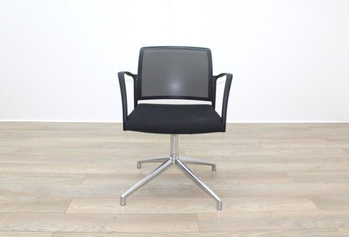 Boss Black Mesh Seat Black Fabric Seat Meeting Chair