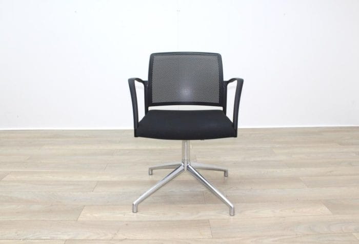 Boss Black Mesh Seat Black Fabric Seat Meeting Chair