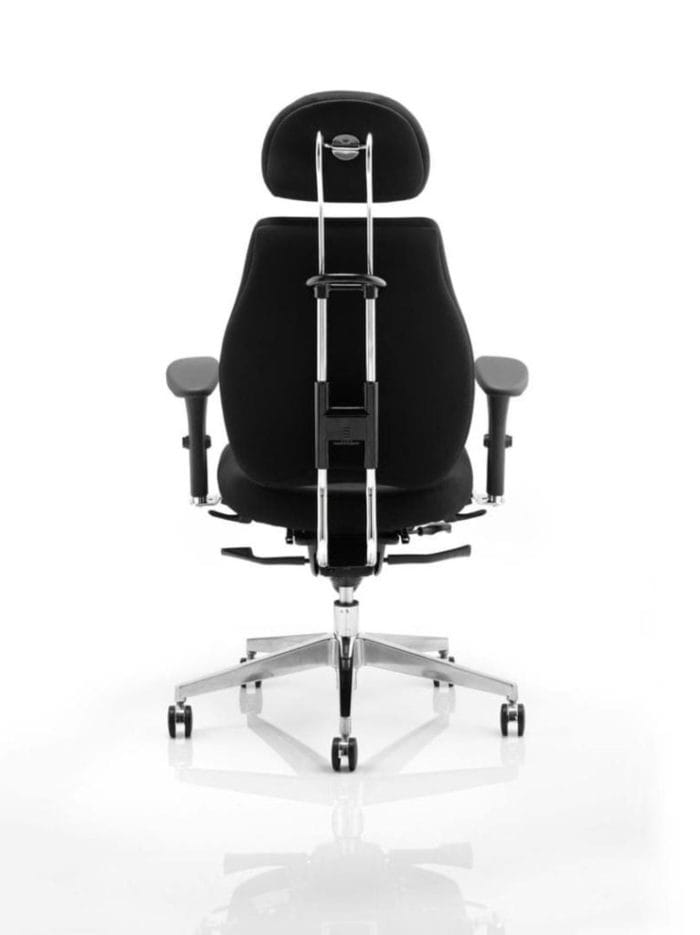 Chiro Plus Ergo Posture Chair Black With Arms With Headrest