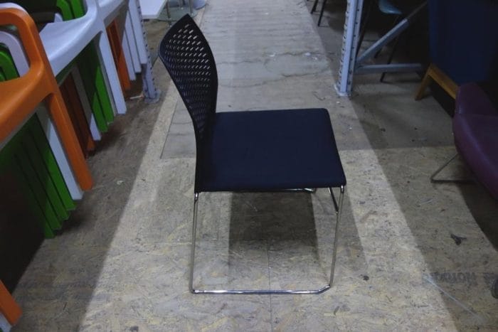 Connection Plastic Back And Fabric Seat Stacking Chairs