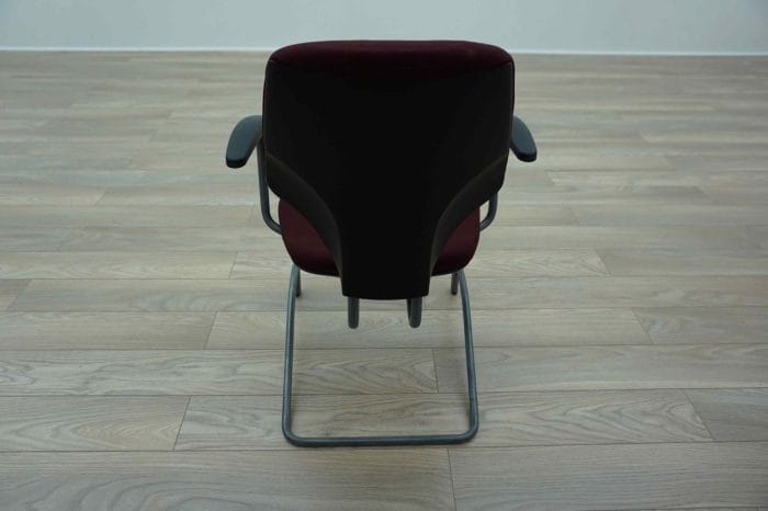 Giroflex G64 Cantilever Burghundy Office Meeting Chair