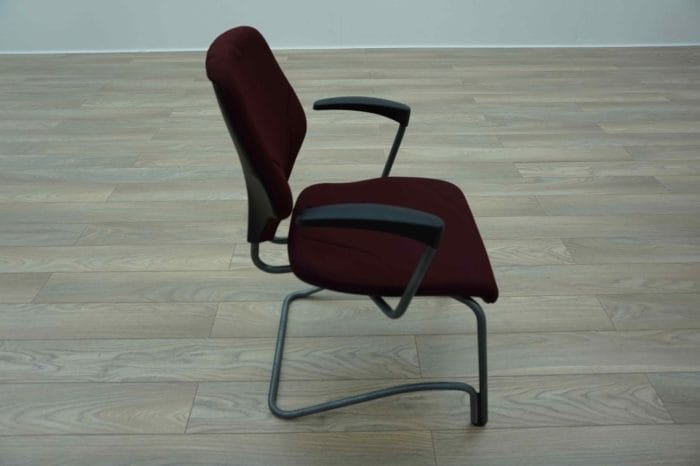 Giroflex G64 Cantilever Burghundy Office Meeting Chair