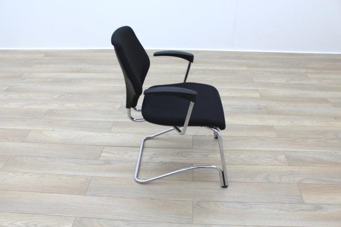 Giroflex Black Fabric Cantilever Office Meeting Chair