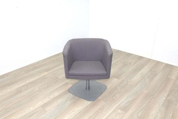 Grey Fabric Office Reception Tub Chairs