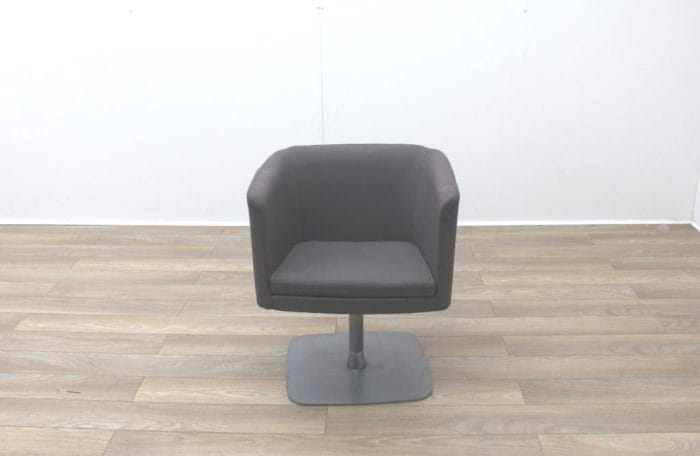 Grey Fabric Office Reception Tub Chairs