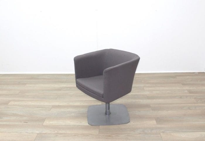 Grey Fabric Office Reception Tub Chairs