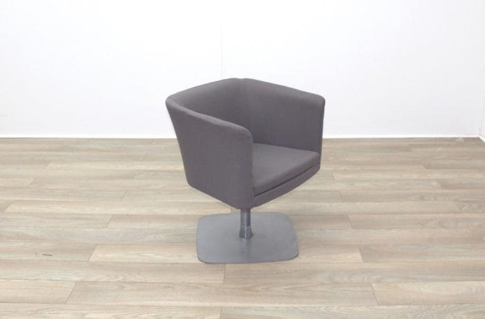 Grey Fabric Office Reception Tub Chairs